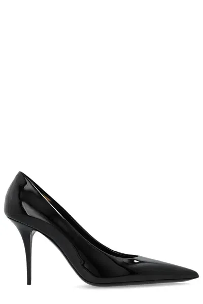 Saint Laurent Norma Pointed Toe Pumps In Black