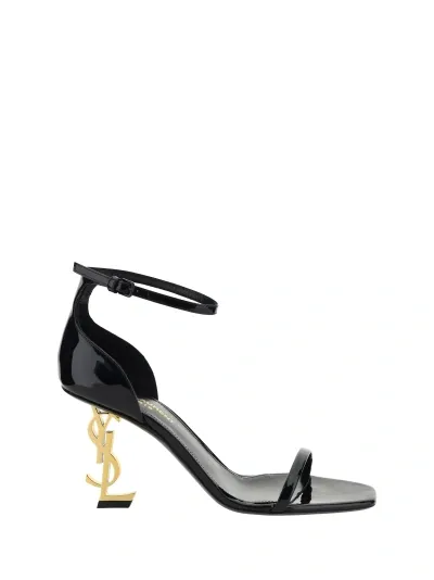 Saint Laurent Opyum Sandals In Nero