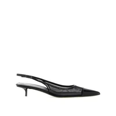 Saint Laurent Oxalis Slingback Pumps In Black