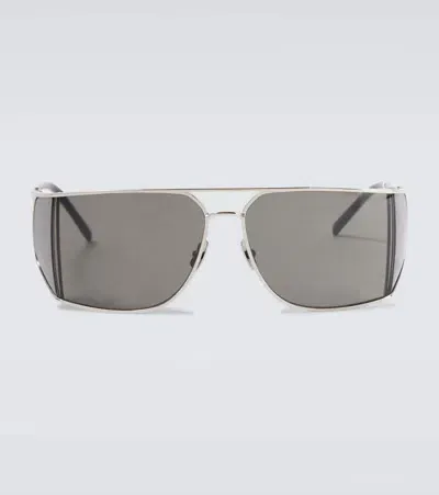 Saint Laurent Rectangular Sunglasses In Grau