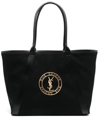 Saint Laurent Rive Gauche Tote Bags In Black