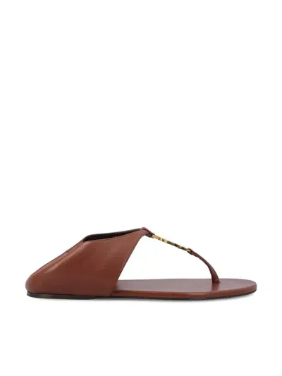 Saint Laurent Sandals In Aesthetic Brown