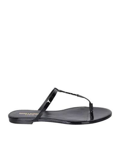 Saint Laurent Sandals In Black