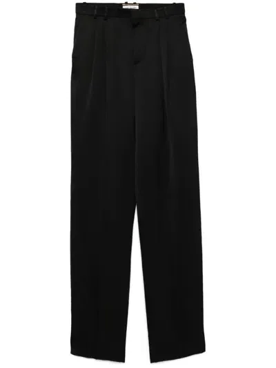 Saint Laurent Hose Aus Satin In Black  