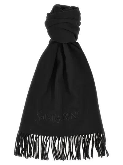 Saint Laurent Scarves, Foulards In Black