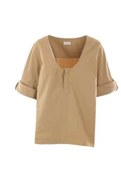 Saint Laurent Shirts In Beige