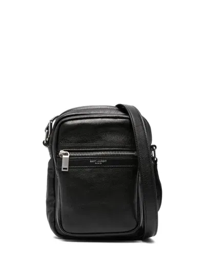 Saint Laurent Shoulder Bag With Logo In Black