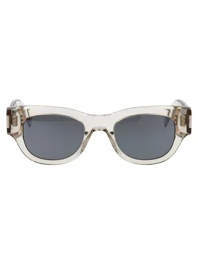 Saint Laurent Sl 571 Sunglasses In 003 Havana Havana Green