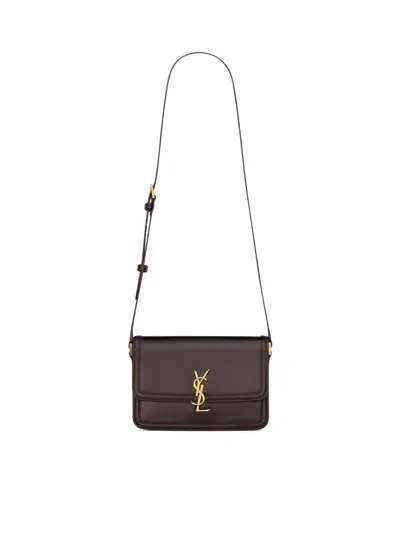 Saint Laurent Solferino Medium Calfskin Satchel Bag In Brown