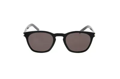 Saint Laurent Square Frame Sunglasses In 001 Black Black Black