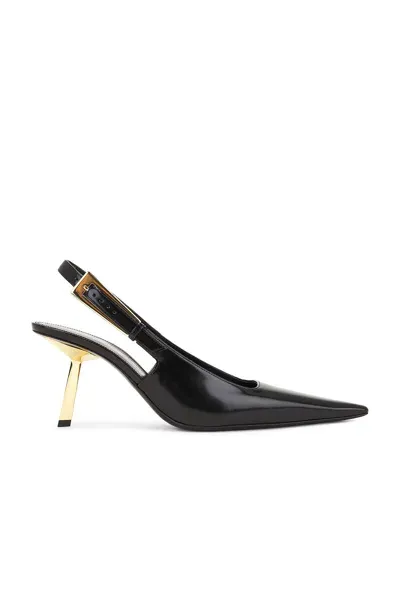 Saint Laurent Lee Slingback Pumps In  Nero