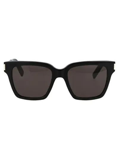 Saint Laurent Sunglasses In 001 Black Black Grey