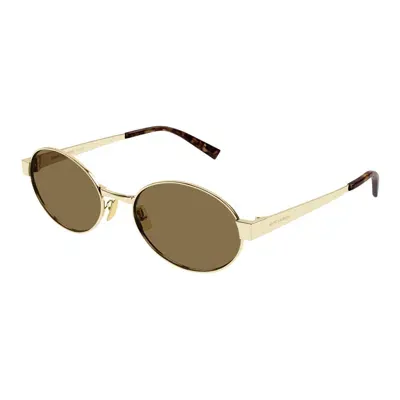 Saint Laurent Sunglasses In Oro/marrone