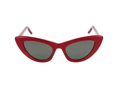 Saint Laurent Sunglasses In Red Red Grey