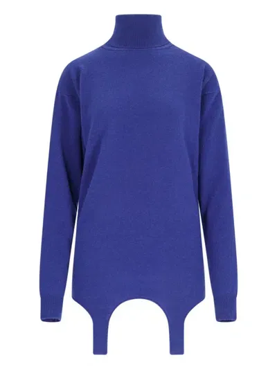 Saint Laurent Sweaters In Bleu Roi