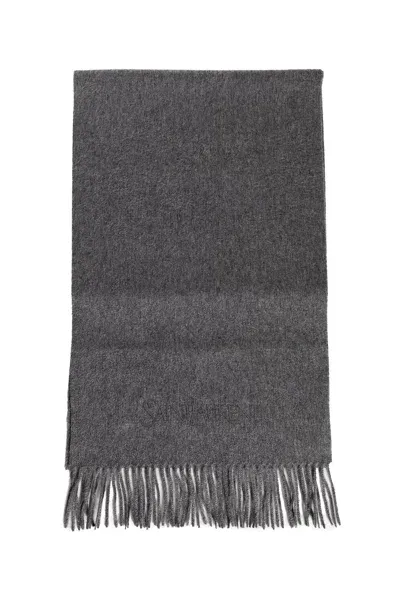 Saint Laurent Unisex Grey Scarves