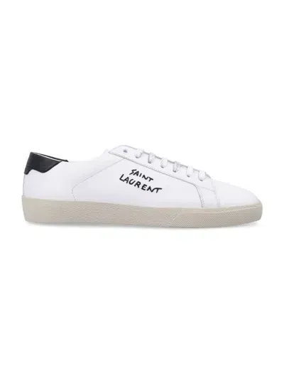 Saint Laurent White Leather Court Sl/06 Sneakers