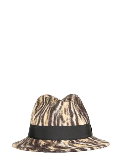 Saint Laurent Wide-brimmed Hat In Multicolor