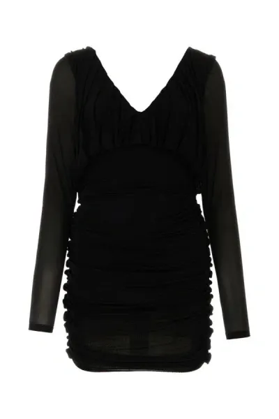 Saint Laurent Woman Mini Dress Black Size 8 Cupro