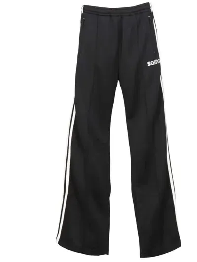 Saint Mxxxxxx Logo-embroidered Track Pants In Black