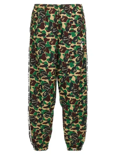 Saint Mxxxxxx Saint Michael X A Bathing Ape Joggers In Multicolor