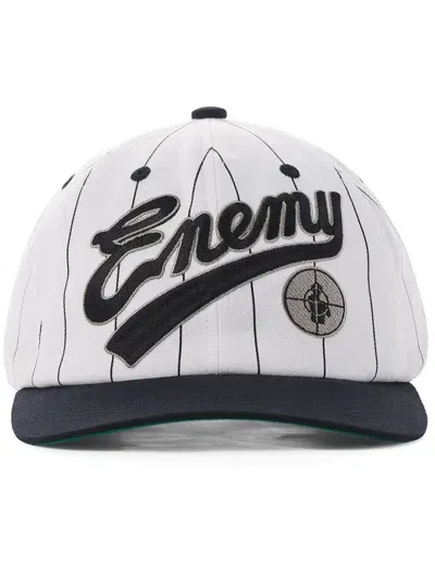 Saint Mxxxxxx X Public Enemy Logo-appliqué Cap In White