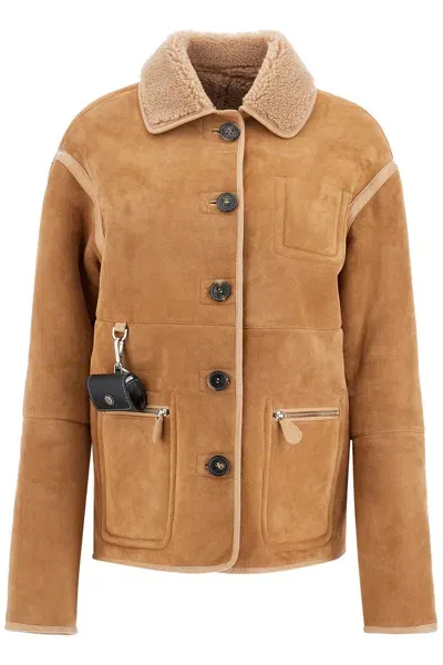 Saks Potts Ada Reversible Shearling Jacket In Tan