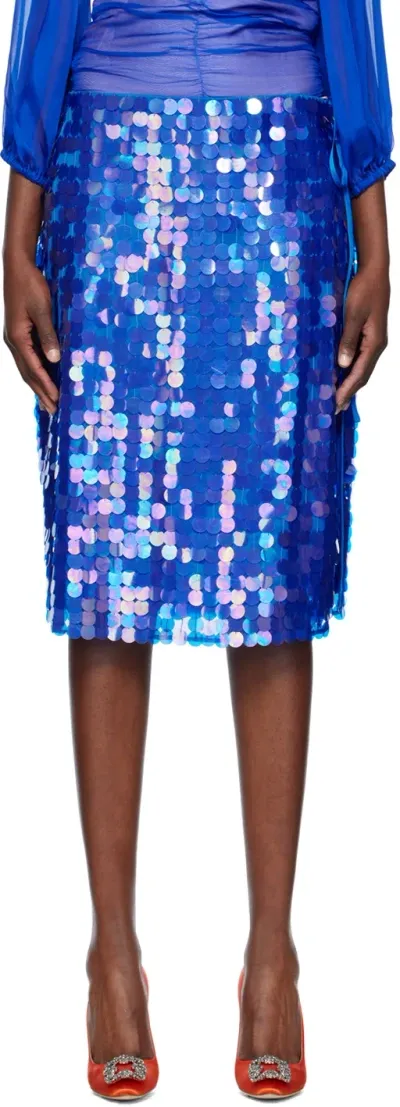 Saks Potts Blue Marna Midi Skirt