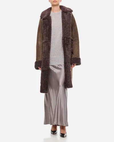 Saks Potts Emma Long Coat In Brown