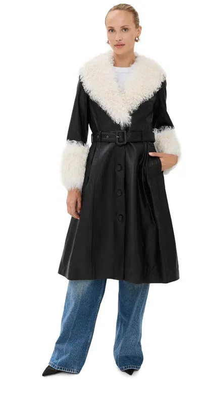 Saks Potts Foxy Coats Black