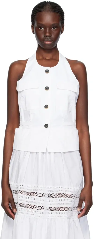 Saks Potts White Adriana Camisole