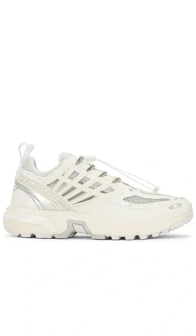 Salomon Acs Pro Sneakers In White  Vanilla  & Lunar Rock