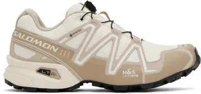 Salomon Beige & Off-white Speedcross 3 Gore-tex Sneakers In Vanilla Ice / White