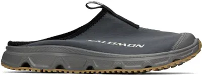 Salomon Blue & Beige Rx Slide 3.0 Slippers In Turbulence / Feather