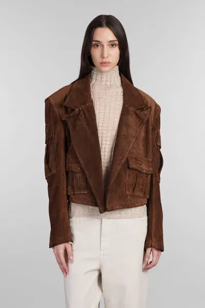 Salvatore Santoro Biker Jacket In Brown Leather