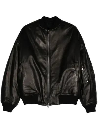 Salvatore Santoro Leather Jacket In Black