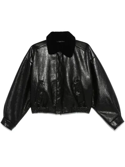 Salvatore Santoro Leather Jacket In Black