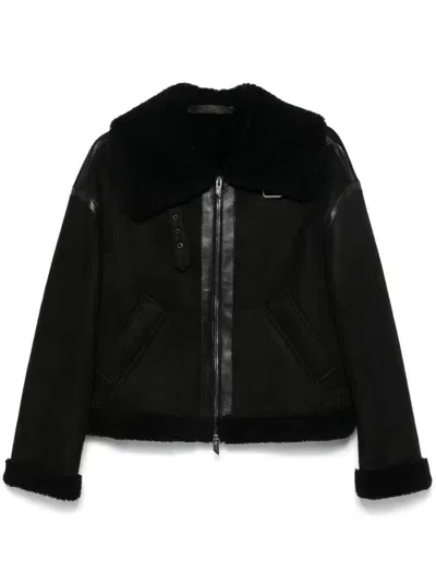 Salvatore Santoro Leather Jacket In Black