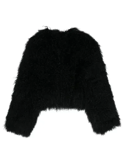 Salvatore Santoro Shearling Jacket In Black