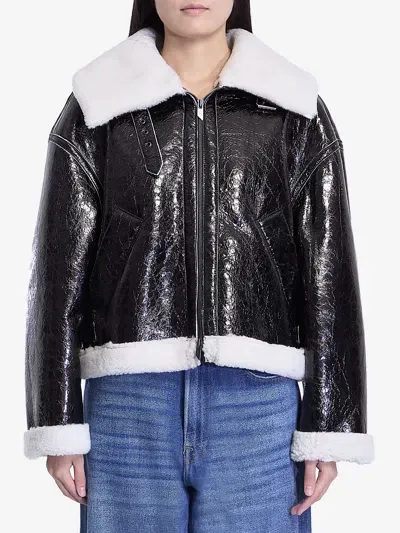 Salvatore Santoro Shearling Jacket In Black