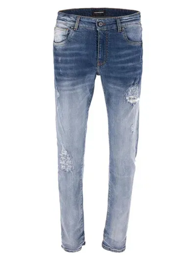 Salvatore Santoro Skinny Jeans In Blue