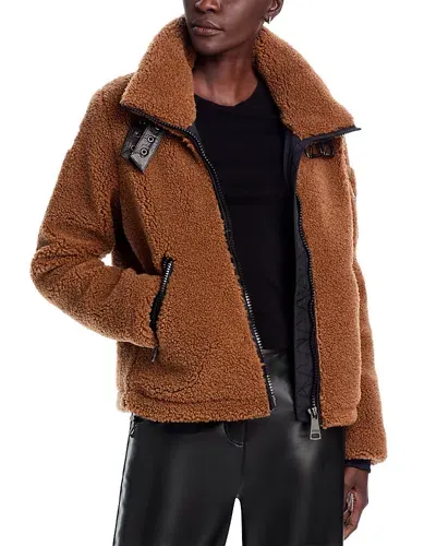 Sam Denver Faux Shearling Coat In Teddi