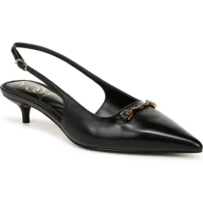 Sam Edelman Farrah Kitten Heel Pointed Toe Slingback Pump In Black