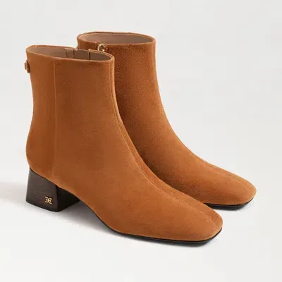 Sam Edelman Paige Ankle Bootie Amber Brown Leather