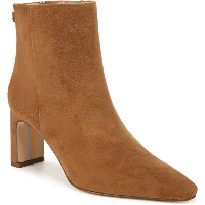 Sam Edelman Saige Ankle Bootie Frontier Brown Suede In Bronze