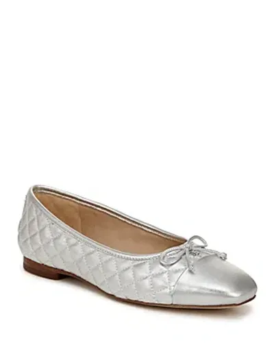 Sam Edelman Women's Marilyn Cap-toe Ballet Flats In Soft Silver