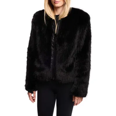 Sam . Emma Faux Fur Coat In Black