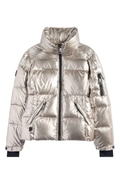 Sam . Freestyle Water Resistant Down Puffer Coat In Pyrite