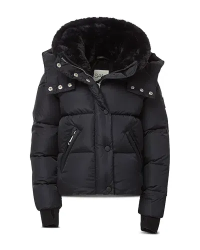 Sam Girls' Lara Hooded Down Jacket - Big Kid In Black