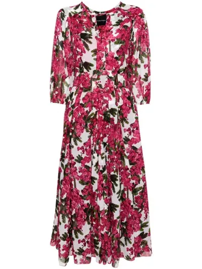 Samantha Sung Floral Print Shirt Dress In Multicolour